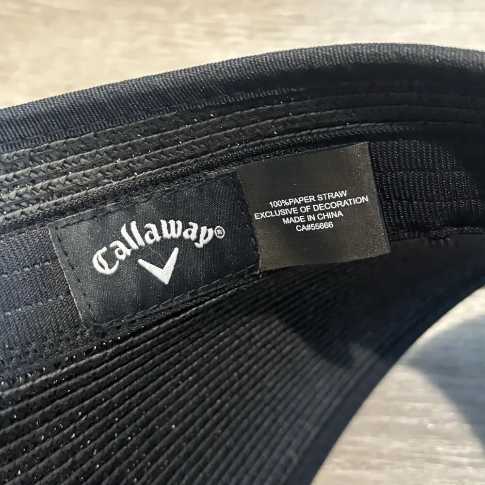 Callaway Women's Adjustable Wide Brim Golf Allure‎ Visor Hat Black New Outdoors
